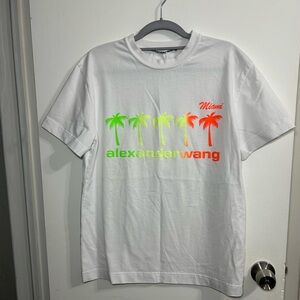 alexander wang classic short sleeve tee with miami puff graphic